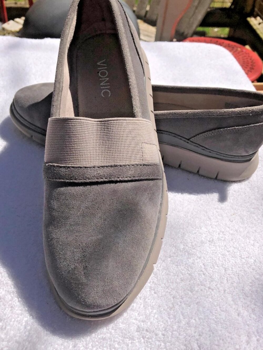 Vionic Kristi Women’s Comfort Slip On Shoes Size 8.5 Gray Suede - runs large - Picture 13 of 16